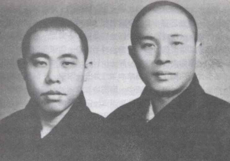 Master Mee Sian and Lama Kan Tsao in China 1948