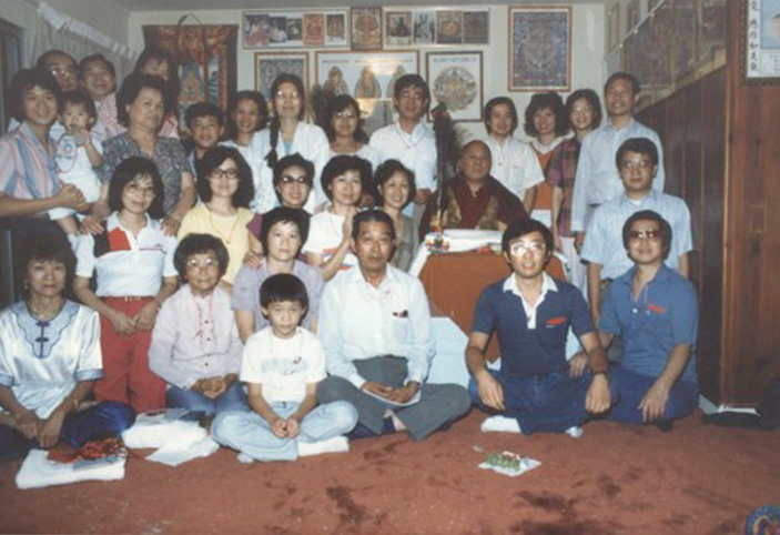 Lama Kan Tsao and students in Hong Kong