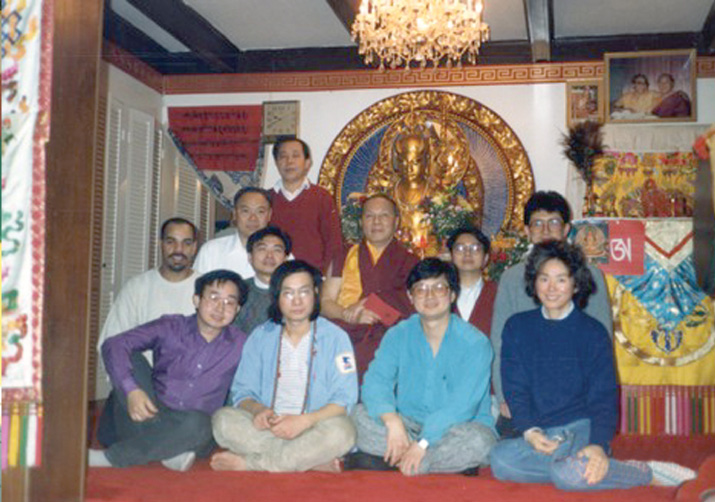 Lama Kan Tsao with students in N.Y.